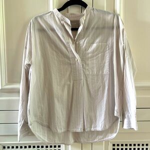 Everlane 100% Cotton Women’s Button Down Grey Taupe 0 EUC